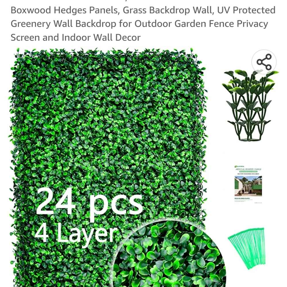 A box of artificial leaves that can be used for wall decor